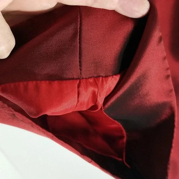 {MMF Collection by Mary McFadden} Vintage Burgundy Red Pencil Skirt - Picture 5 of 10